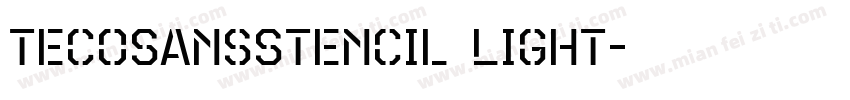 TecoSansStencil Light字体转换